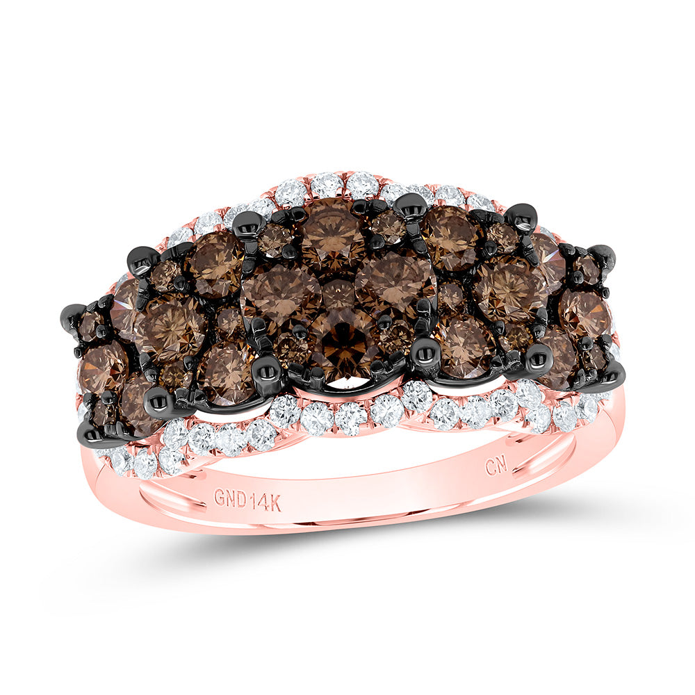 2 CTW-DIA BROWN RING