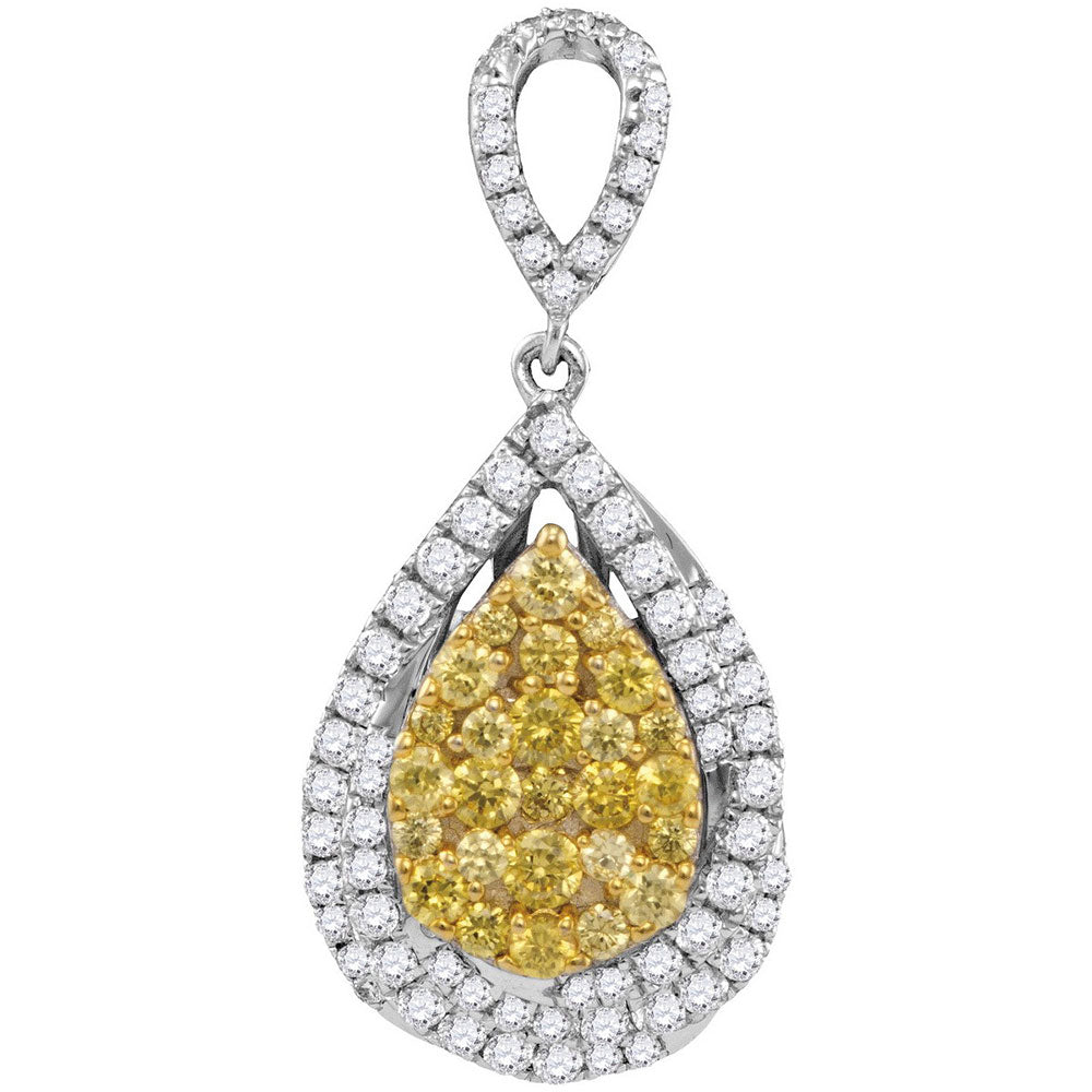 1 1/3CTW-DIA FASHION YELLOW PENDANT