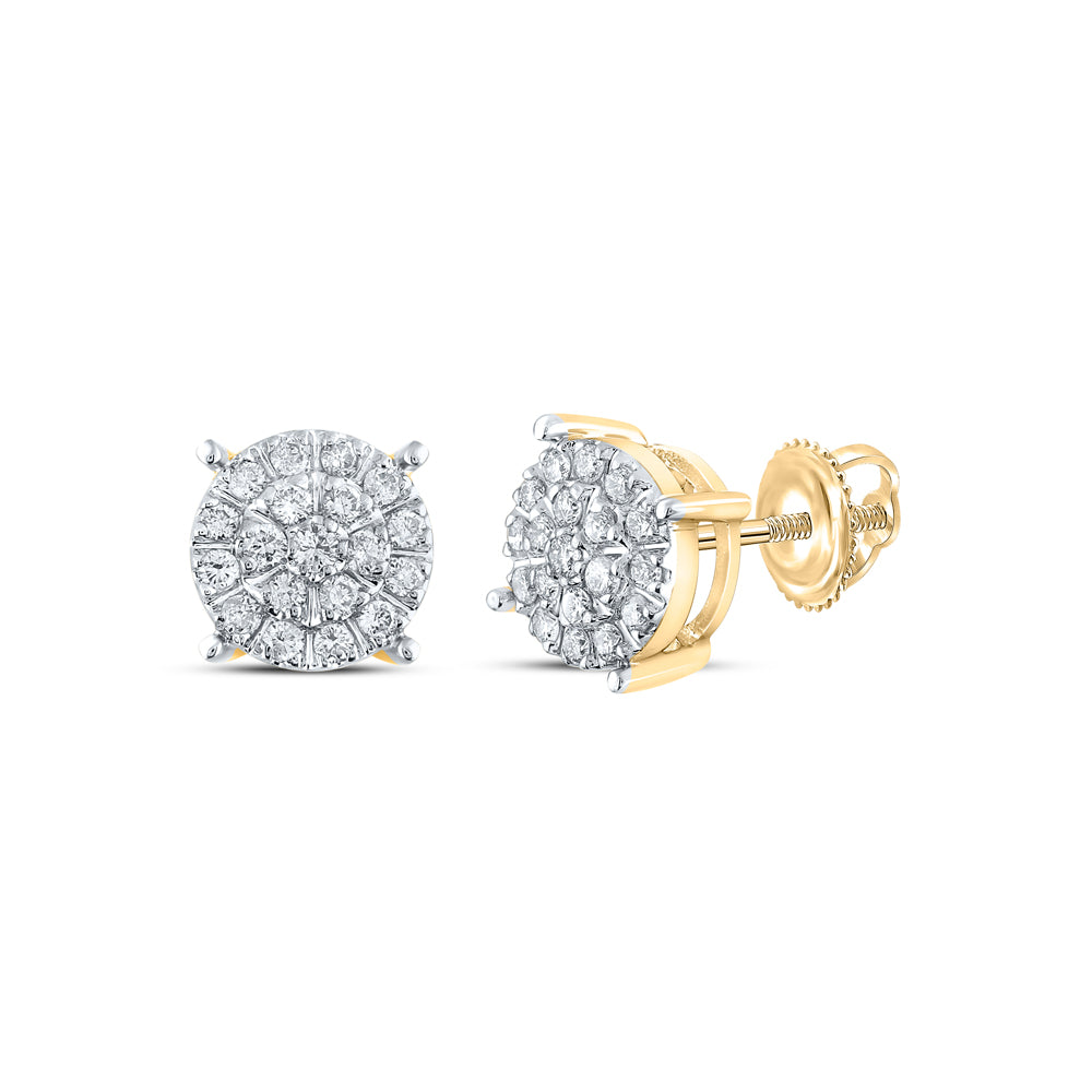3/8CT-DIA CN MENS ROUND EARRING