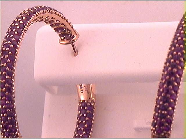 5 3/4CTW-DIA RUBY NATURAL GEM HOOPS