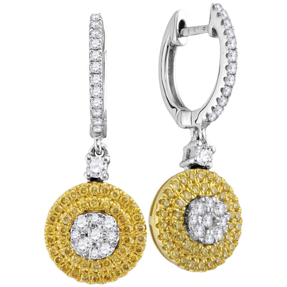 3/4CTW-DIA YELLOW EARRINGS