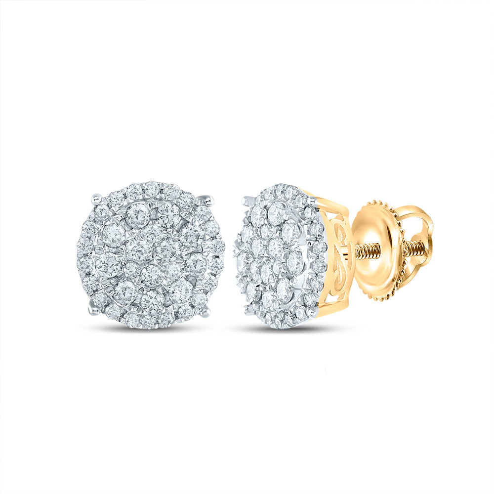 1 1/4 CTW-DIA ANA M ROUND EARRING