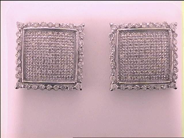 1 CT-DIA MICRO-PAVE MENS EARRING