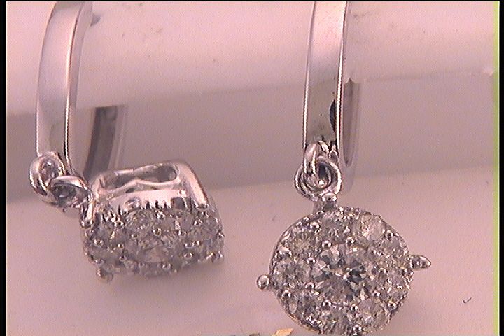 1 CTW- DIAMOND DANGLING SEVILLE EARIINGS