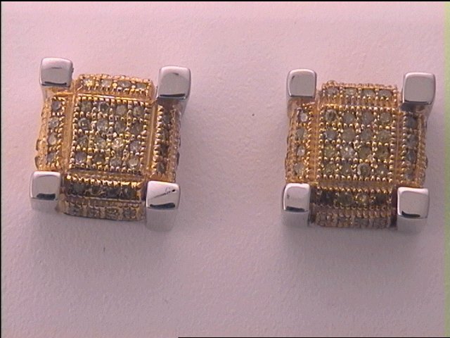 1/2CT-DIA MICRO-PAVE MENS EARRINGS