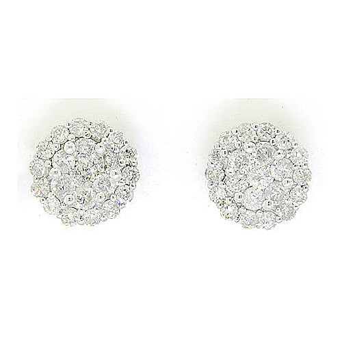 1 CT-DIA FLOWER EARRINGS
