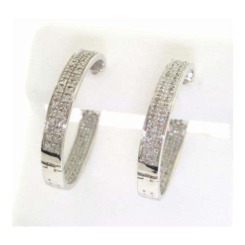 1/2CTW-DIA MICRO-PAVE HOOPS