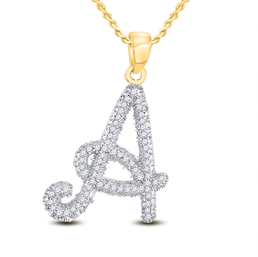 1/6CTW-DIA P3 GIFT INITIAL-A" PENDANT"