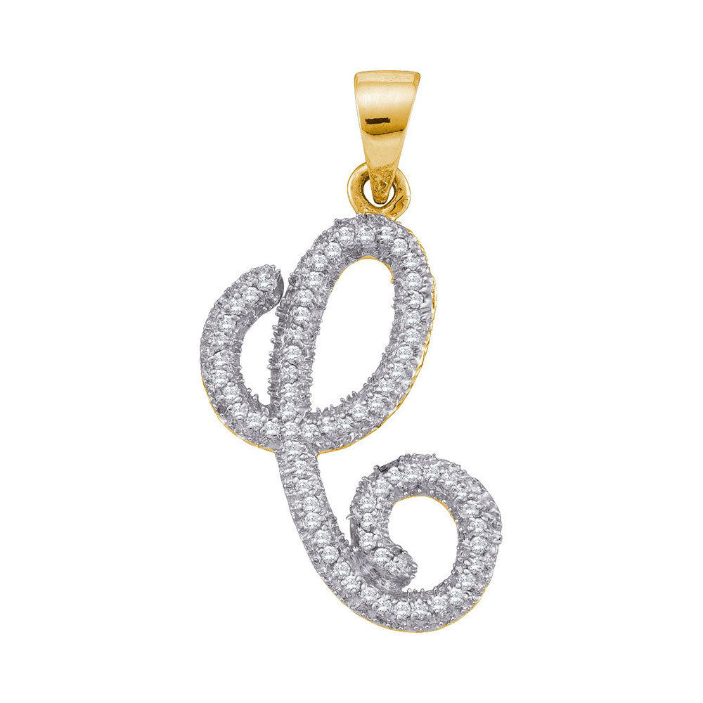 1/5CTW-DIA P3 GIFT INITIAL-C" PENDANT"