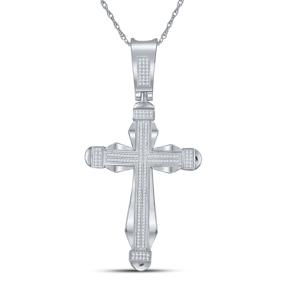 1/2CT-DIA CROSS MENS CHARM
