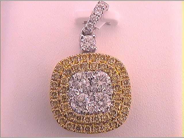 1 5/8CTW-DIA GIFT YELLOW DIAMOND PENDANT