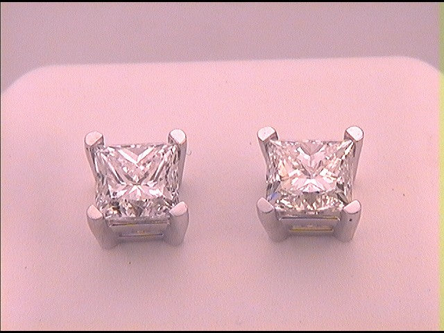 1 3/8CTW DIA PRINCESS STUD(PLATINUM+)