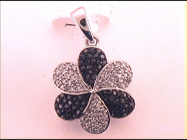 1/3CTW-DIA BLACK DIAMOND PENDANT