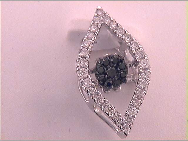 1/4CTW-DIA BLACK PENDANT