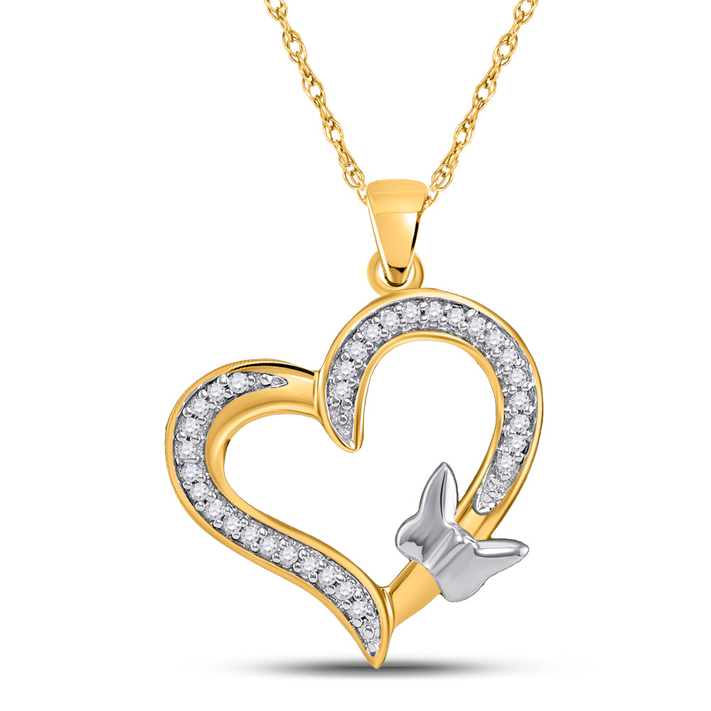 1/10CT-DIA HEART PENDANT