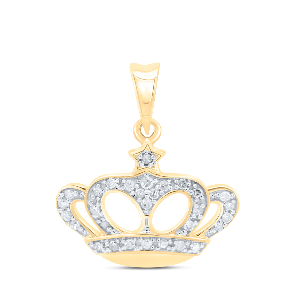 1/8CT-DIA P1P2 CROWN FASHION PENDANT
