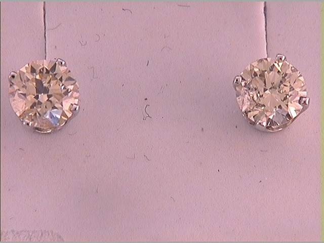 1 RDSTUDS- NATURAL YELLOW SOLITAIRE EARRING