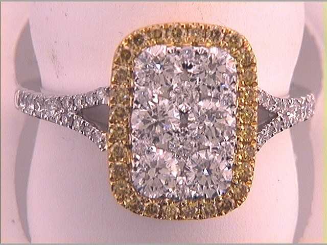 1 3/8CTW-DIA YELLOW RING