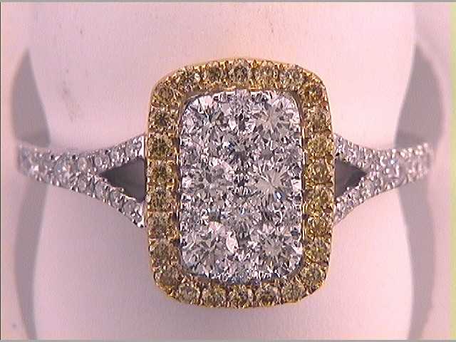 1 Cttw-DIA YELLOW RING