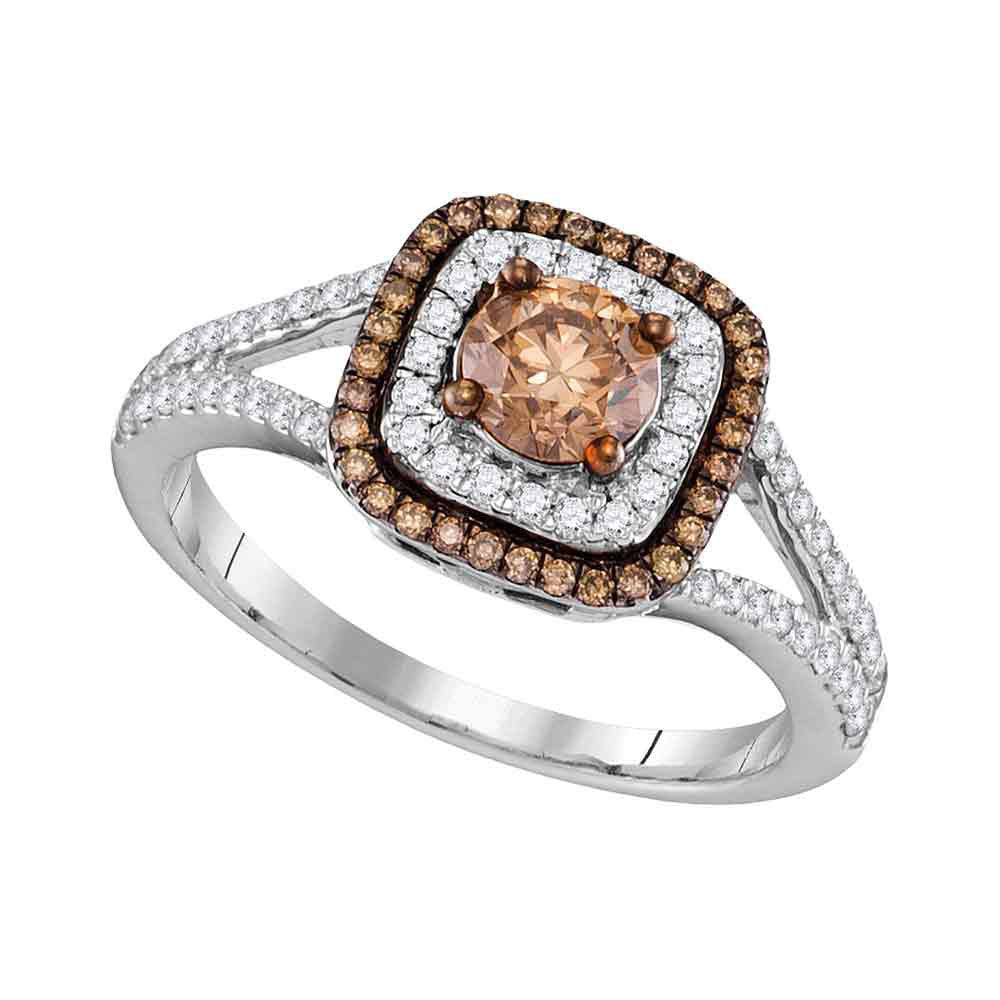 7/8CTW-DIA FASHION BROWN RING