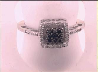 1/4CT-DIA BLACK DIAMOND RING