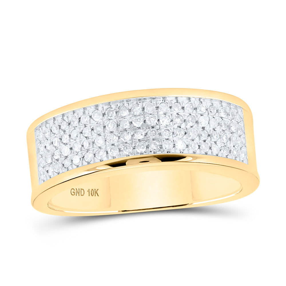 1/4CT-DIA MICRO-PAVE MENS BAND