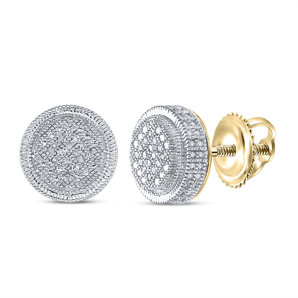 1/10CT-DIA P3 MICRO-PAVE UNISEX EARRING