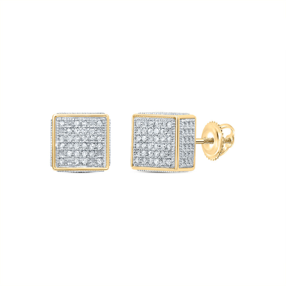 1/6CTW-DIA P3 MICRO-PAVE UNISEX EARRING