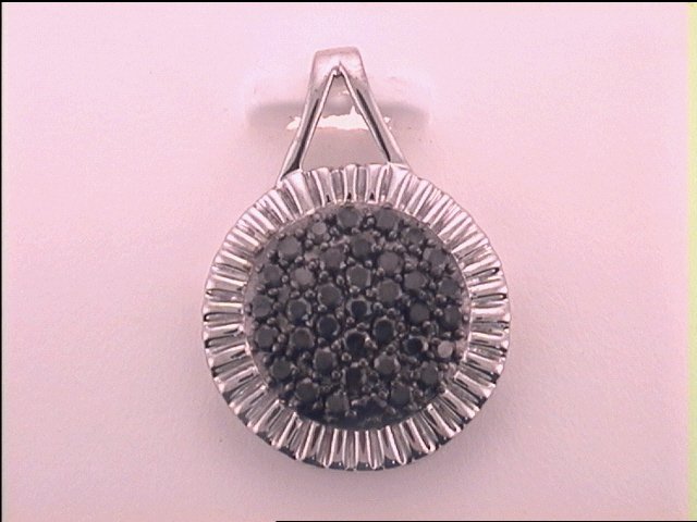 1/2CT-DIA BLACK DIAMOND CIRCLE PENDANT