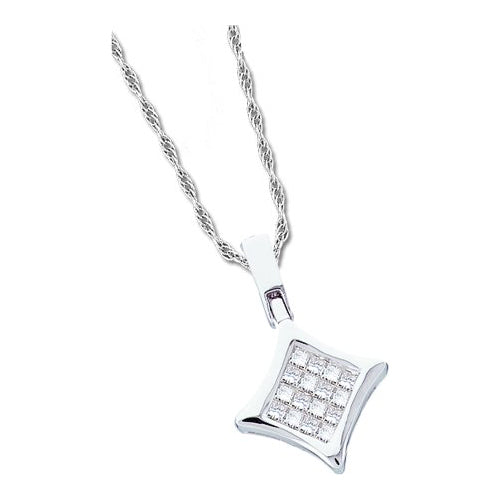 1/4CT-DIA INVISIBLE PENDANT