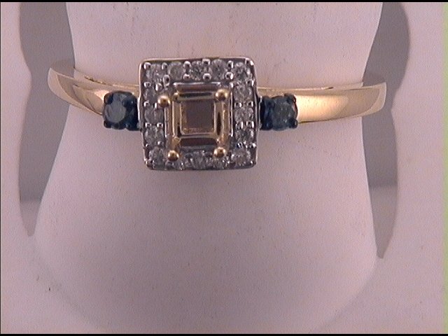 1/2CTW-DIA 1/4CT-CPR BLACK DIAMOND RING