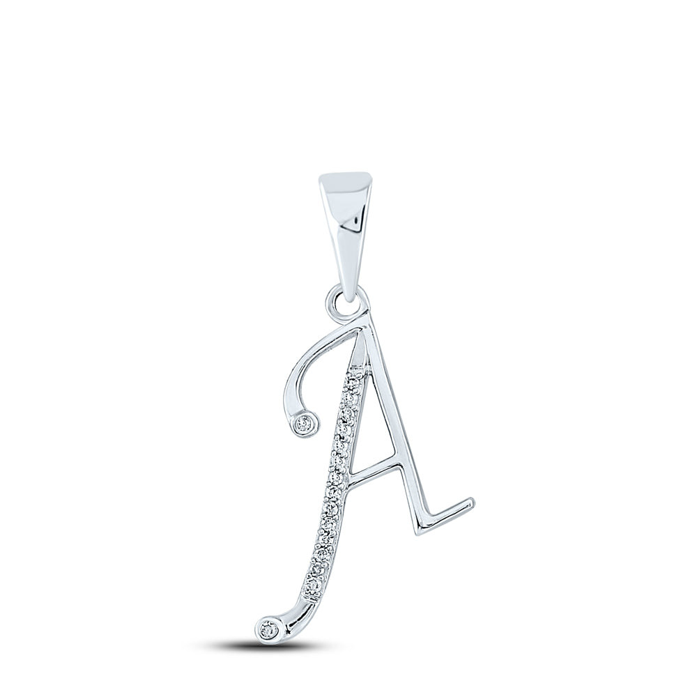1/12CTW-DIA P1P2 GIFT INITIAL " A " PENDANT