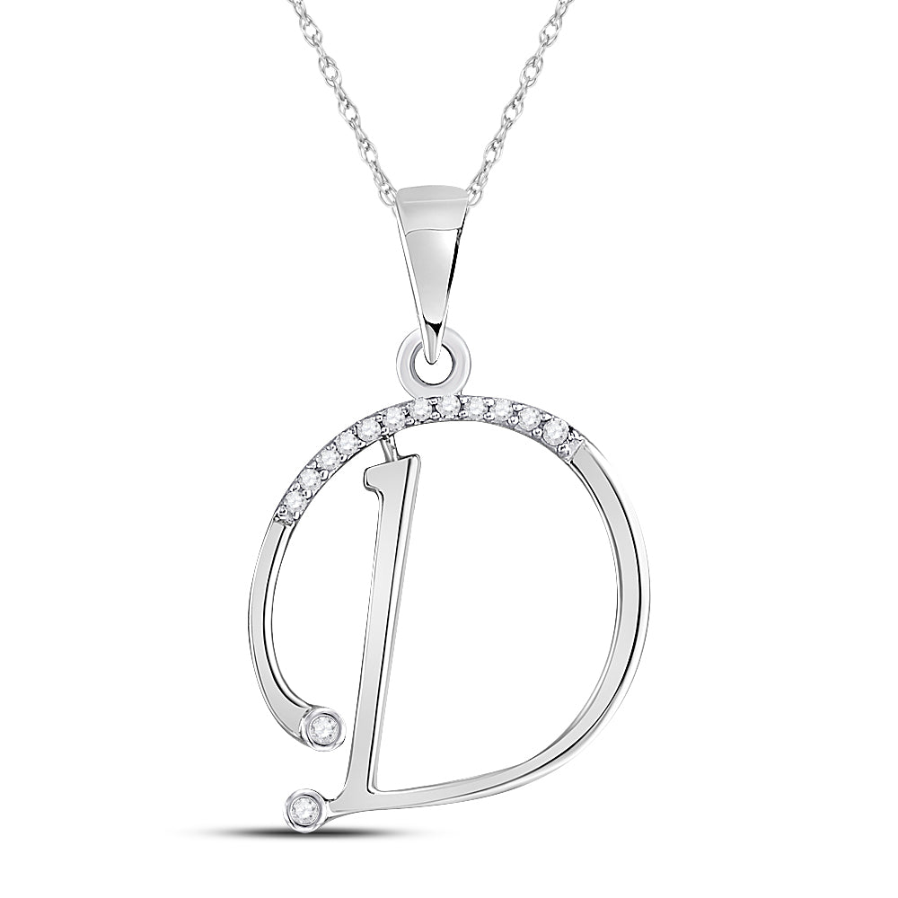 1/12CTW-DIA P1P2 GIFT INITIAL " D " PENDANT