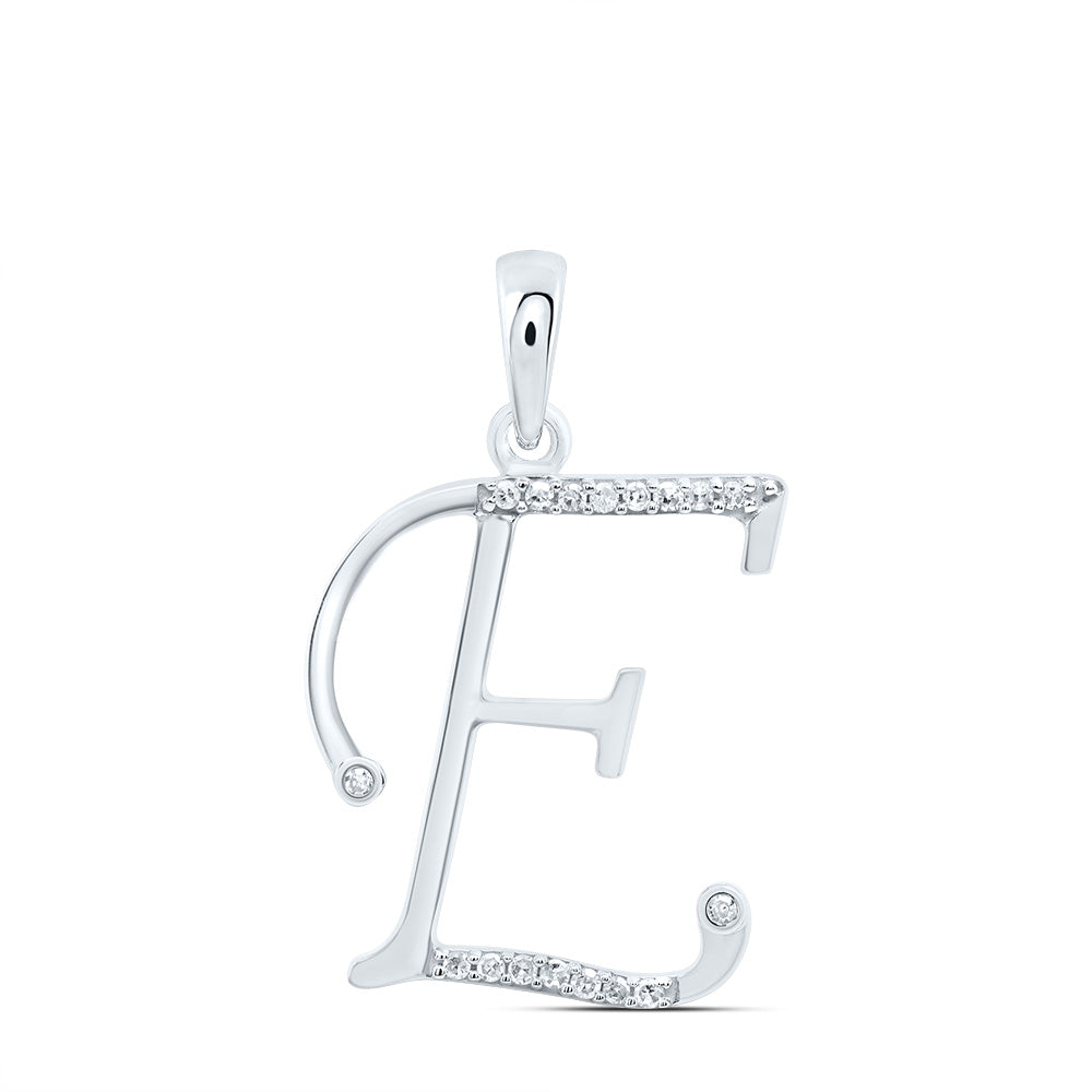 1/12CTW-DIA P1P2 GIFT INITIAL " E " PENDANT