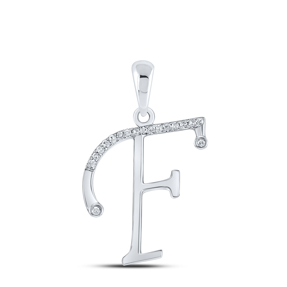 1/12CTW-DIA P1P2 GIFT INITIAL " F " PENDANT