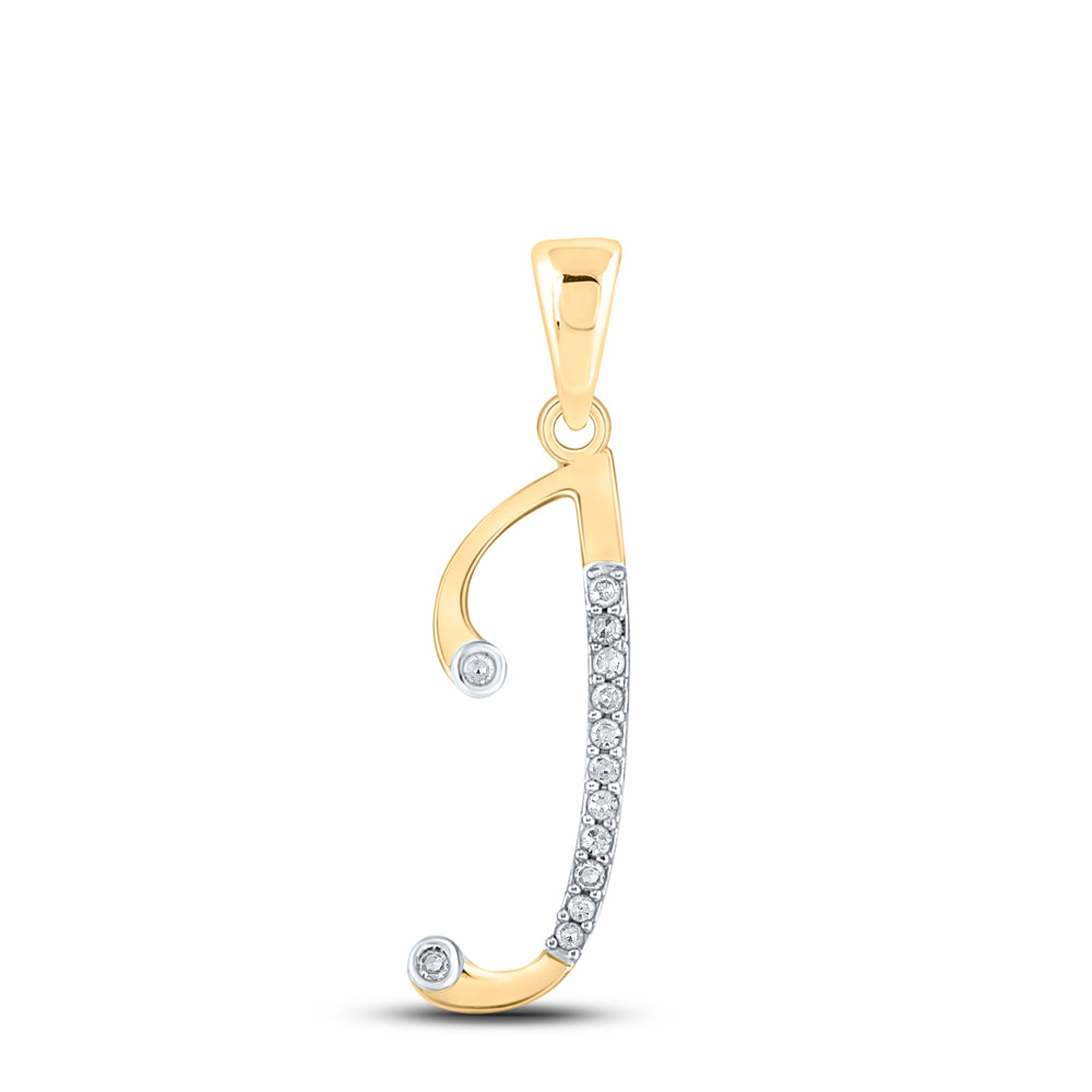 1/10CTW-DIA "" J "" PENDANT