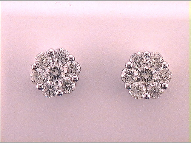 1 1/2CTW-DIA ANA M FASHION FLOWER EARRING