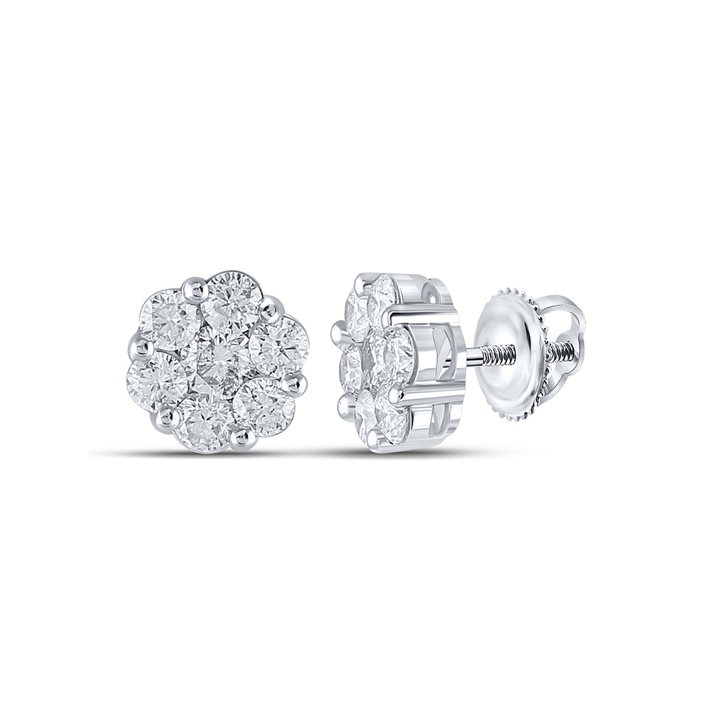2 CTW-DIA ANA M FASHION FLOWER EARRING