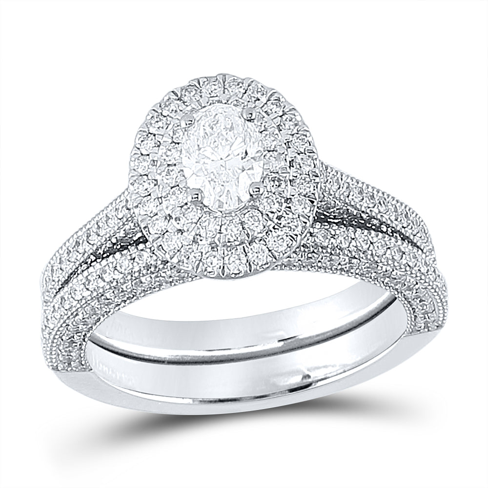 1 5/8CT-DIA ANA M 1/2CT-COVAL BRIDAL SETS 2HALO