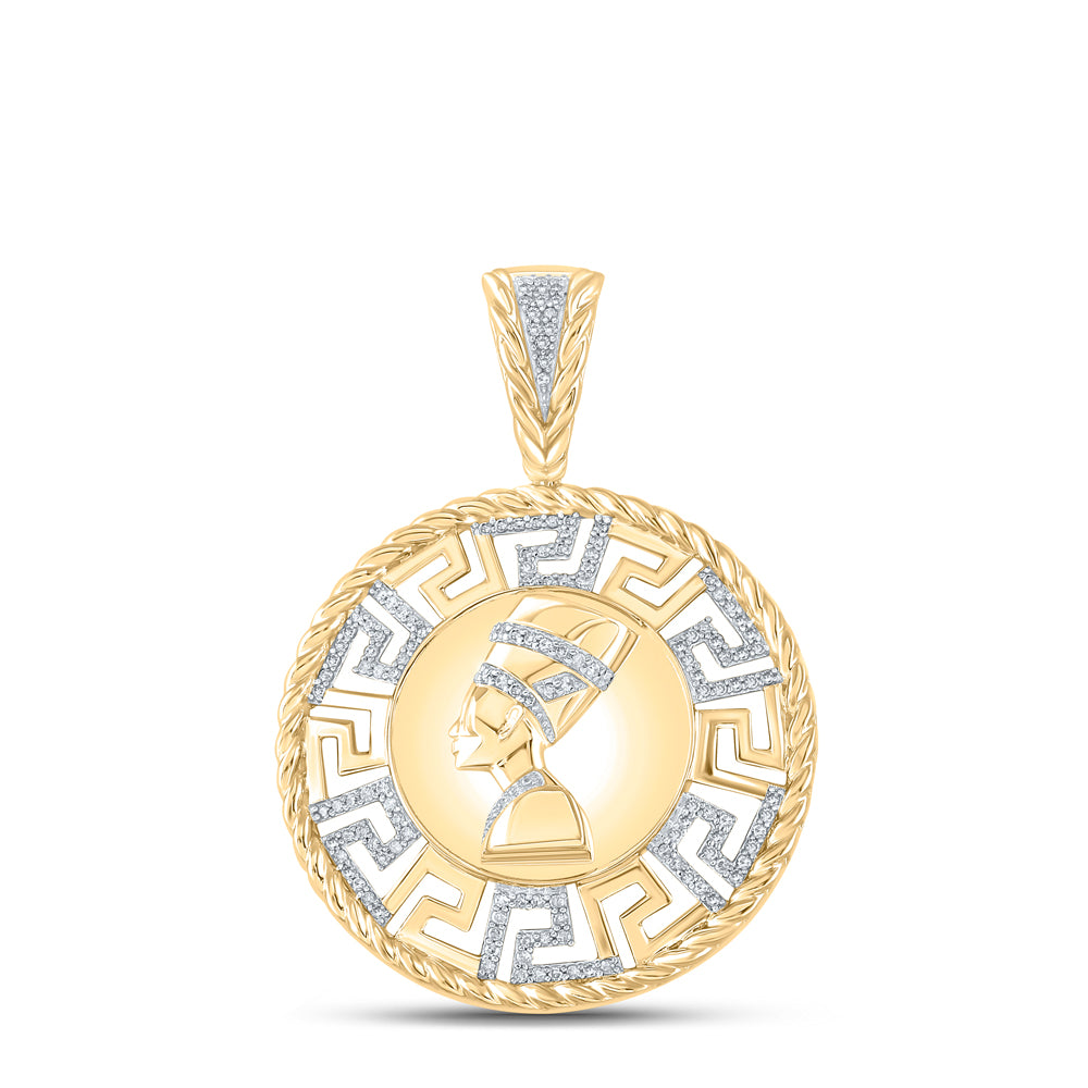 1/2CTW-DIA P1P2 MENS "NEFERTITI" CHARM