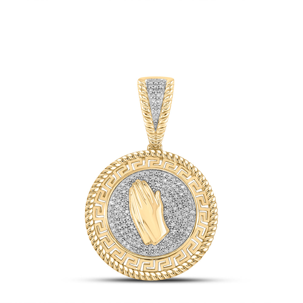 3/8 CTW-DIA P1P2 MENS WORSHIP CHARM