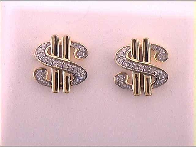 1/10CTW-DIA P1P2 GIFT DOLLAR EARRING