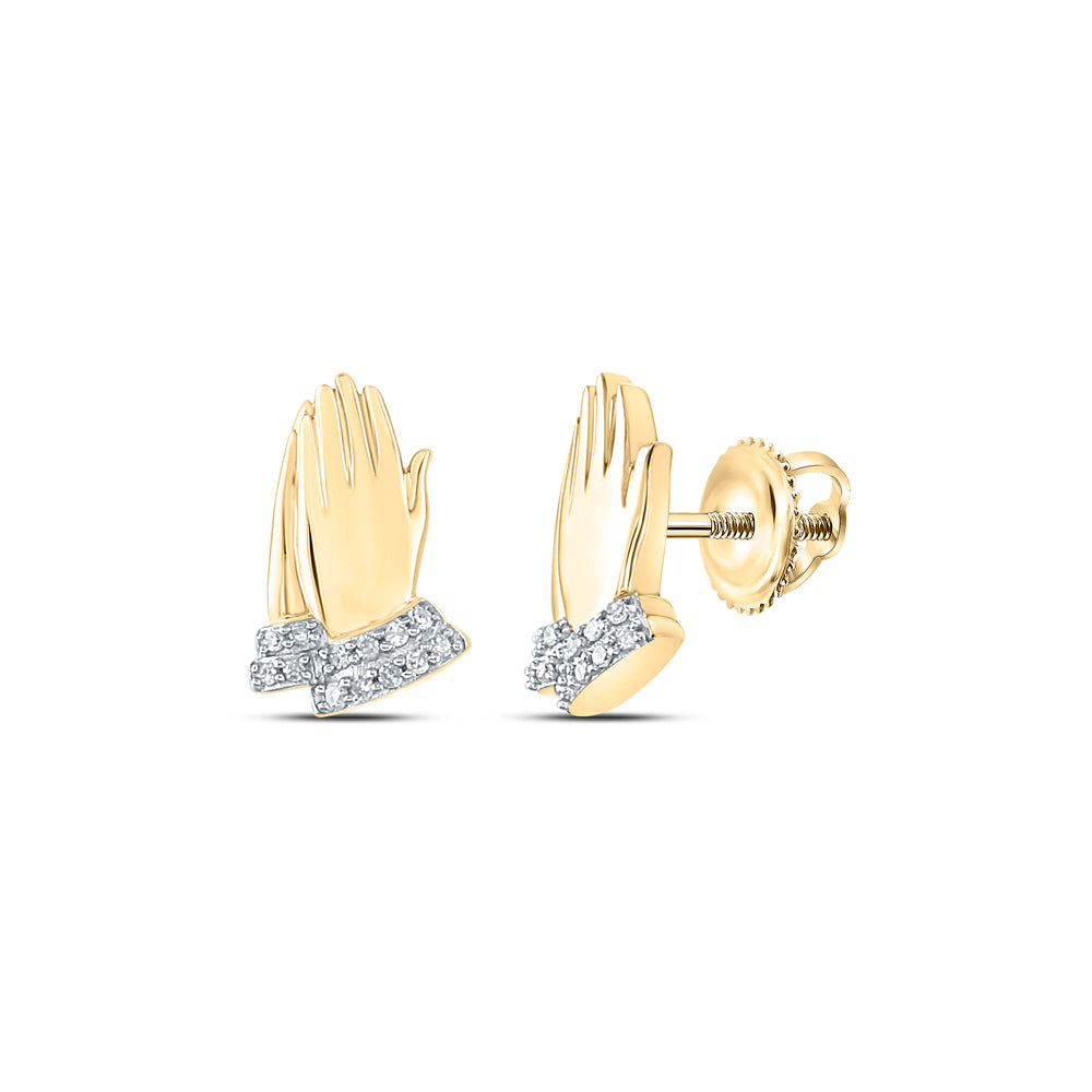 1/12CTW-DIA P1P2 GIFT PRYAING HANDS EARRING