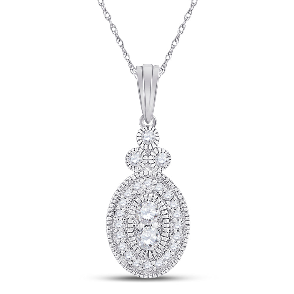 1/5CTW-DIA P2 GIFT OVAL PENDANT