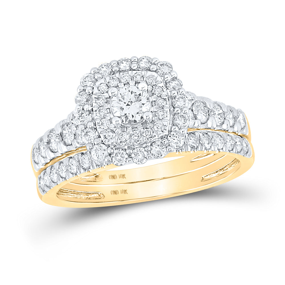 1CTW-DIA ANA M 1/5CT-CRD BLISS BRIDAL SETS 2HALO