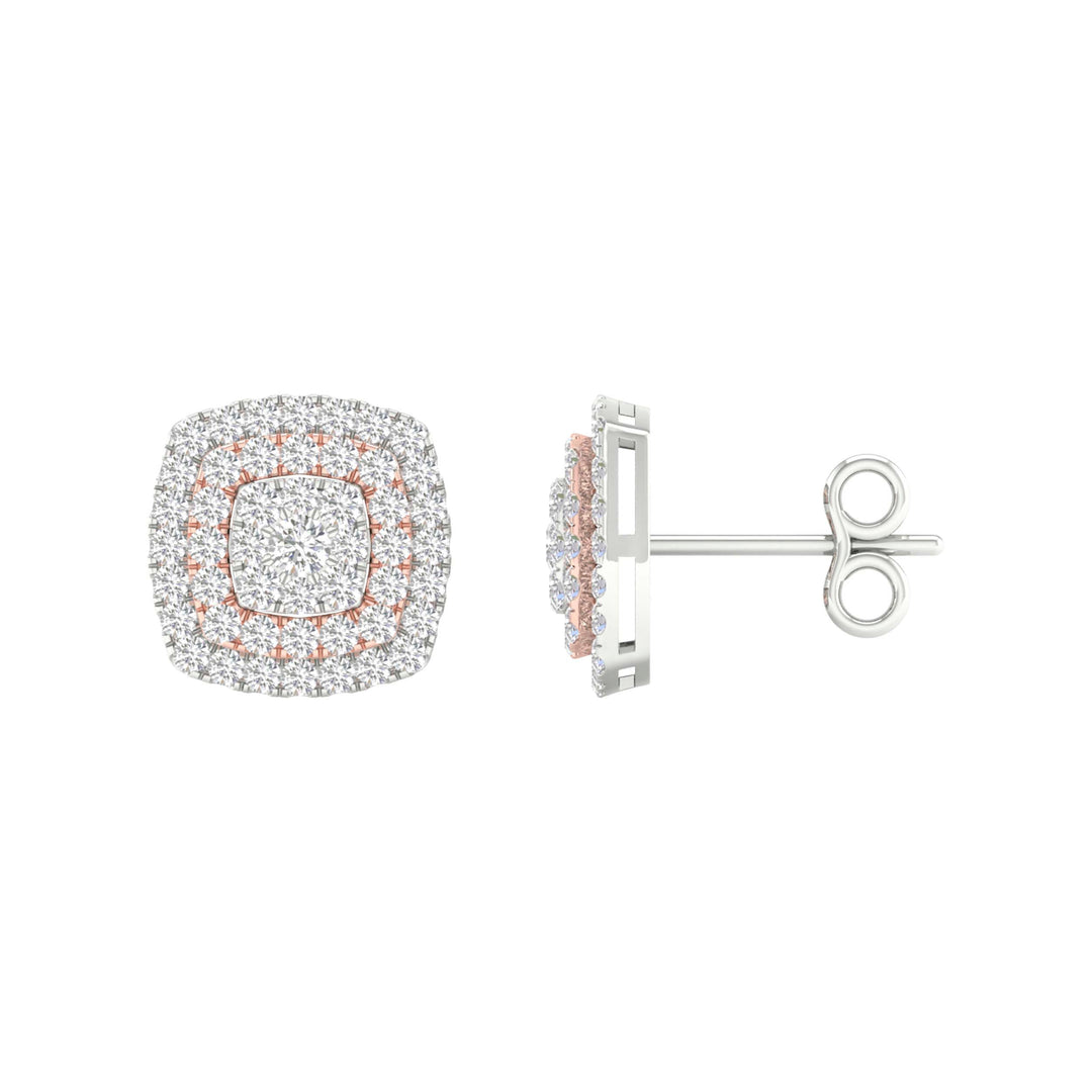 1CT-DIA CN FASHION SQUARE EARRING