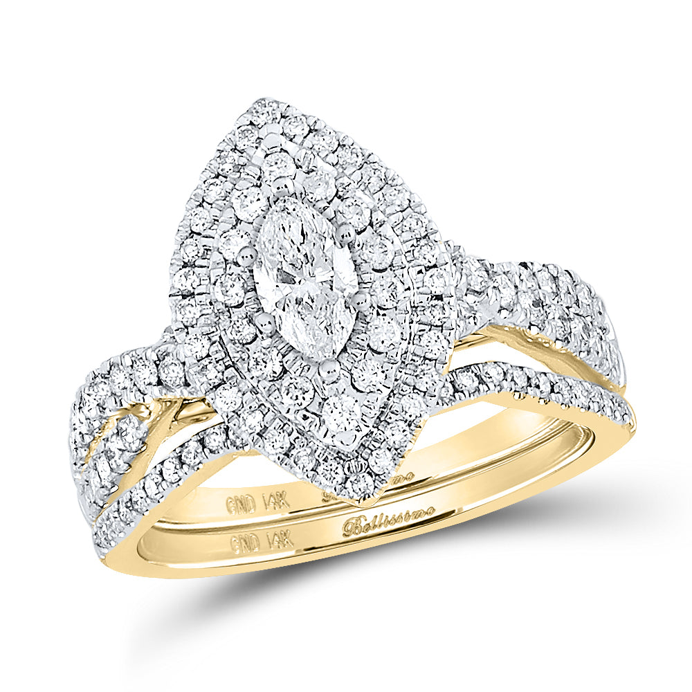1 CT-DIA ANA M 1/3CT-CMQ BELLISSIMO BRIDAL SET