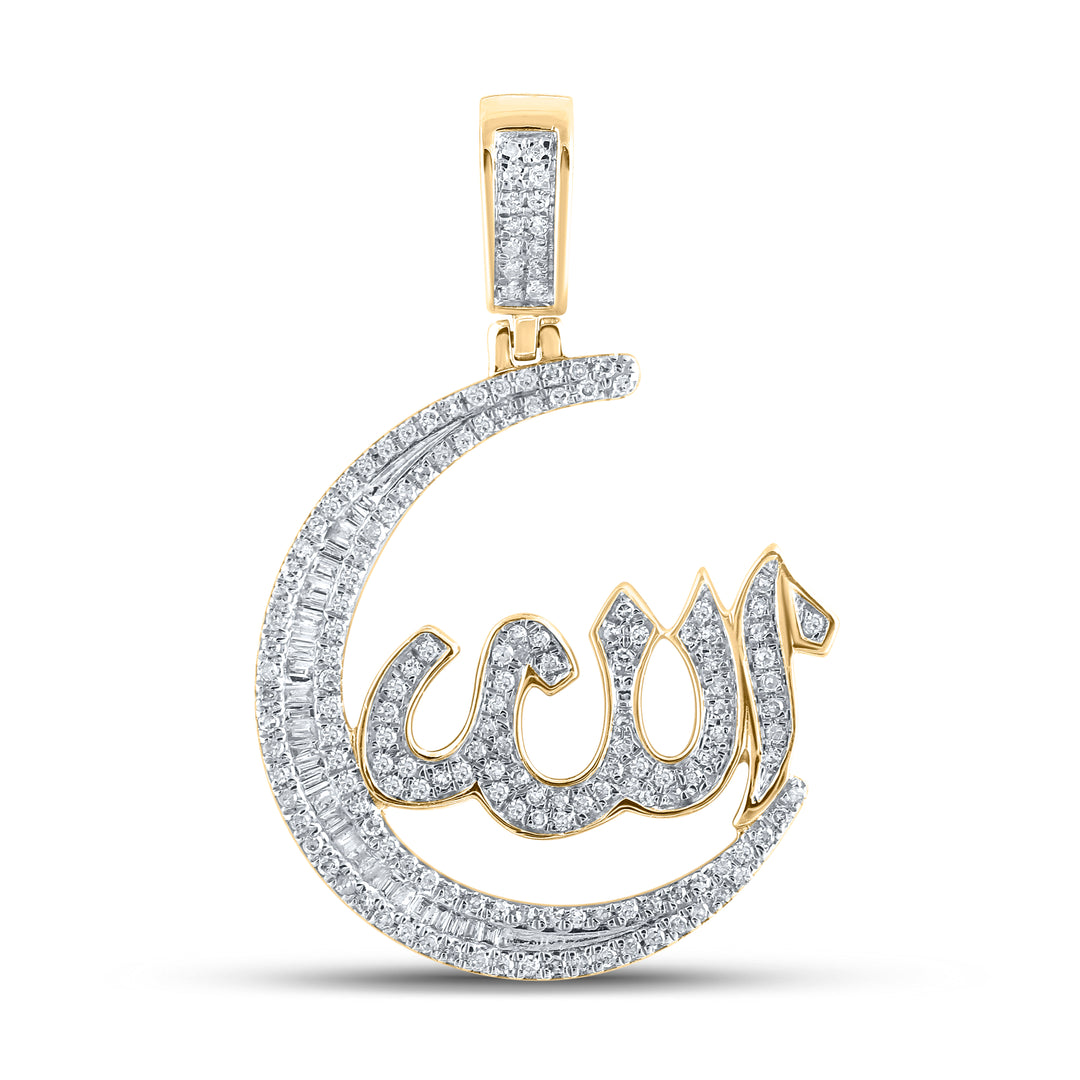3/4CT-DIA P1P2 ALLAH MENS CHARM