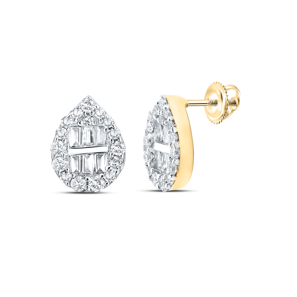 3/8CTW-DIA NK PEAR EARRING