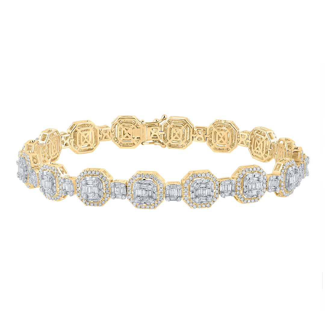 6 1/4CT-DIA ANA M MENS BRACELET(9 INCH)